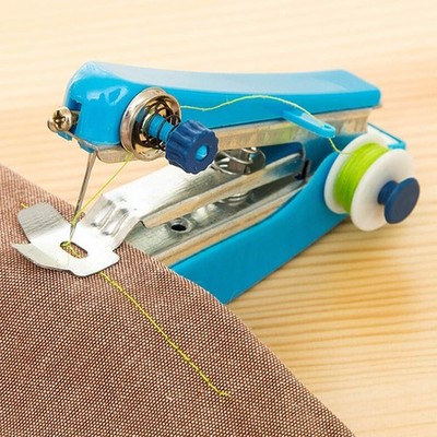 Blue Handheld Sewing Machine Mini sewing machine Easy to Use & Fast Stitch