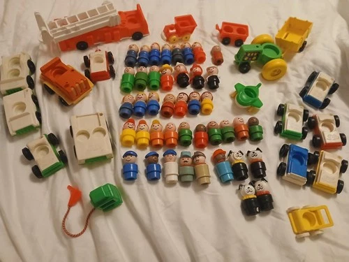 Vintage Little People Cars and People HUGE LOT