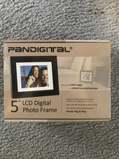 NIB PANDIGITAL 5" LCD DIGITAL PHOTO FRAME 128 MB MEMORY STORES UP TO 1200 IMAGES