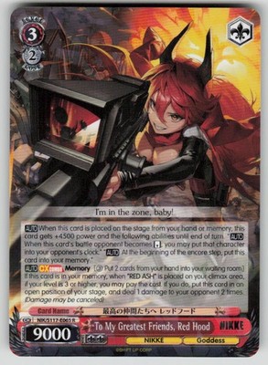 To My Greatest Friends, Red Hood NIKKE NIK/S117-E065 R NM Weiss Schwarz