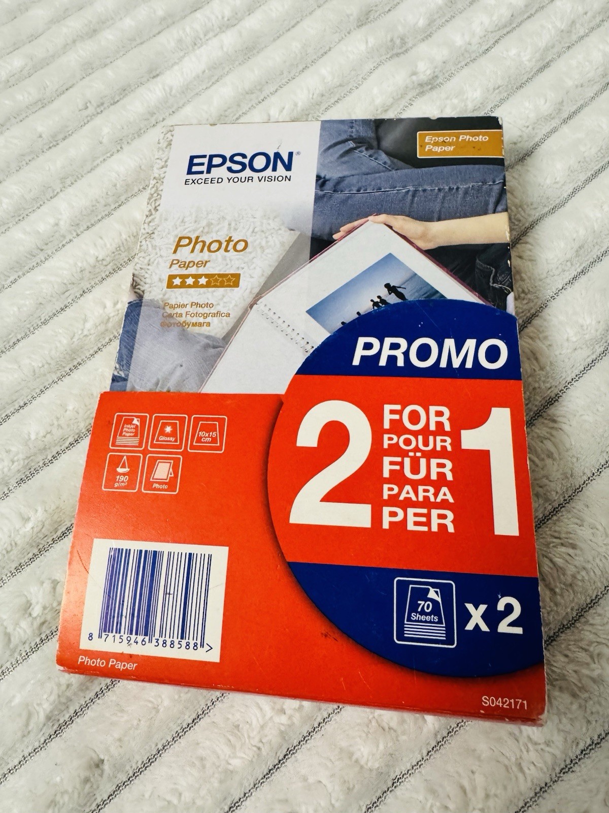 Epson Premium Glossy Photo Paper - 10x15cm - 2x 40 Sheets - Image 3
