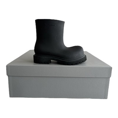 Balenciaga Steroid Boots Größe 4 Trooper Rubber Bootie Schwarz EU 37 NEU