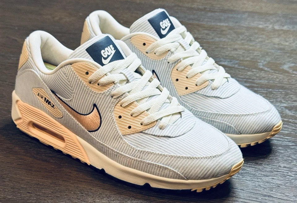 Nike Air Max 90 Golf NRG Seersucker CZ2435-424 - Men's 11.5 - No Box - Rare - Image 2 of 4