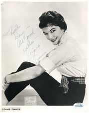 Connie Francis Signed Autographed 8x10 Photo ACOA