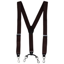 CTM Men's Elastic Y-Back Sleek Swivel Hook Suspenders