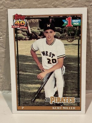 1991 Topps Operation Desert Shield #491 Kurt Miller Rookie Gum Stain H