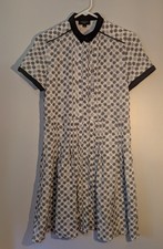 Jason Wu for Target White Black Geometric Shirt Dress Collared Short Sleeve S