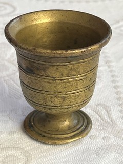 Ancient Rare. Bronze Mortar from Amsterdam Fine Pattern Engraved 17th Century with Patina