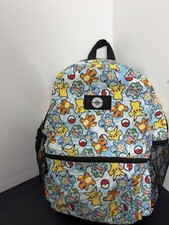 Blue & White Pokemon Backpack With All-Over C...