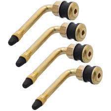 4x Felgenventil abgewinkelt Schlauchlose Reifen Messing Ventil LKW BUS Traktor