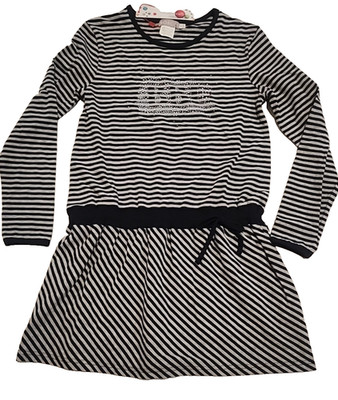 BOBOLI Spain size 12 Big Girls Long sleeve Skirt Dress knit cotton stretch gray
