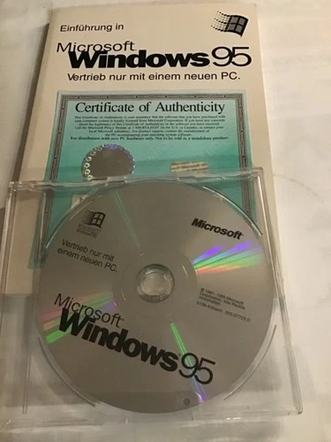 MICROSOFT 95 CD ROM MIT HANDBUCH UND MIT LIZENZ KEY