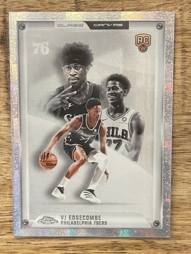 2025-26 Topps Chrome Update VJ Edgecombe Glass Canvas SSP Case Hit