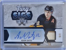 Adam Oates Detroit Red Wings 2022 Leaf Lumber Twig Sigs Auto Game-Used Stick /5