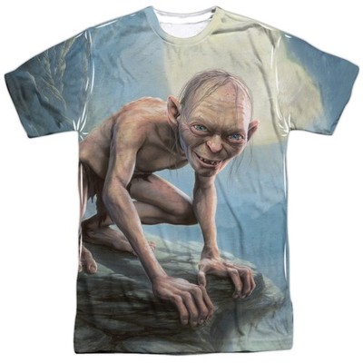 LORD OF THE RINGS GOLLUM MOON Licensed Sublimated Adult Graphic Tee Shirt SM-3XL