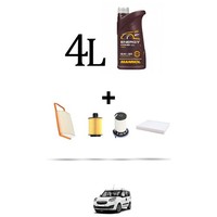 Hoffcar Set Service 4 Filter Und 4L ÖL FüR Opel Combo D 1.3 Cdti 66Kw Von