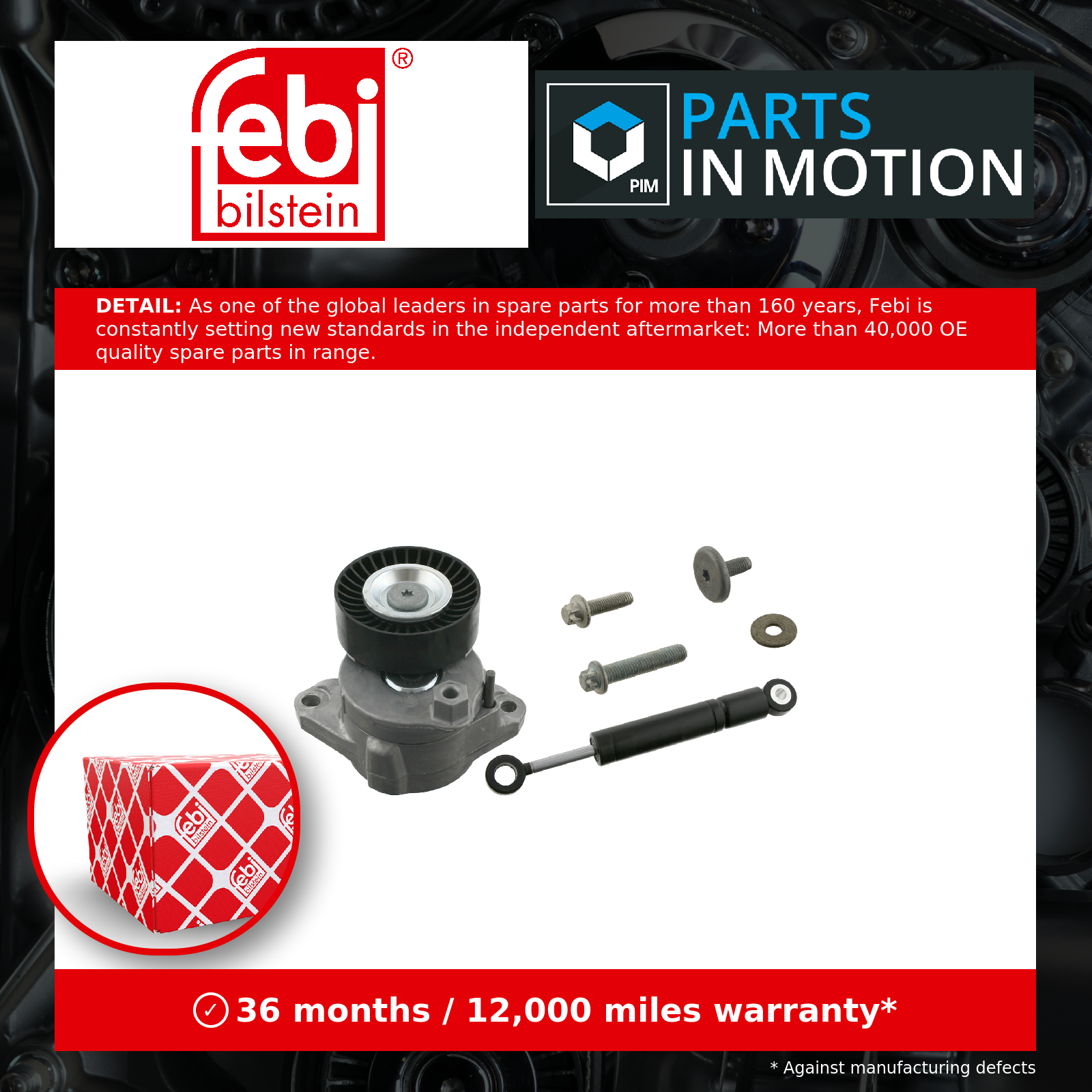 Repair Kit, v-ribbed belt tensioner fits MERCEDES A2722000070 A2722000114 Febi