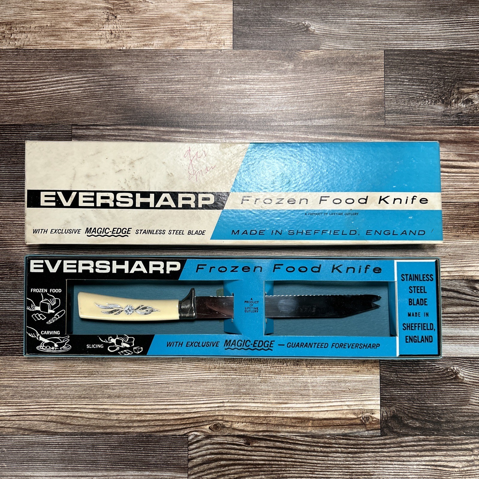 Vintage Eversharp Frozen Food Knife Sheffield England Stainless Steel Blade 50's