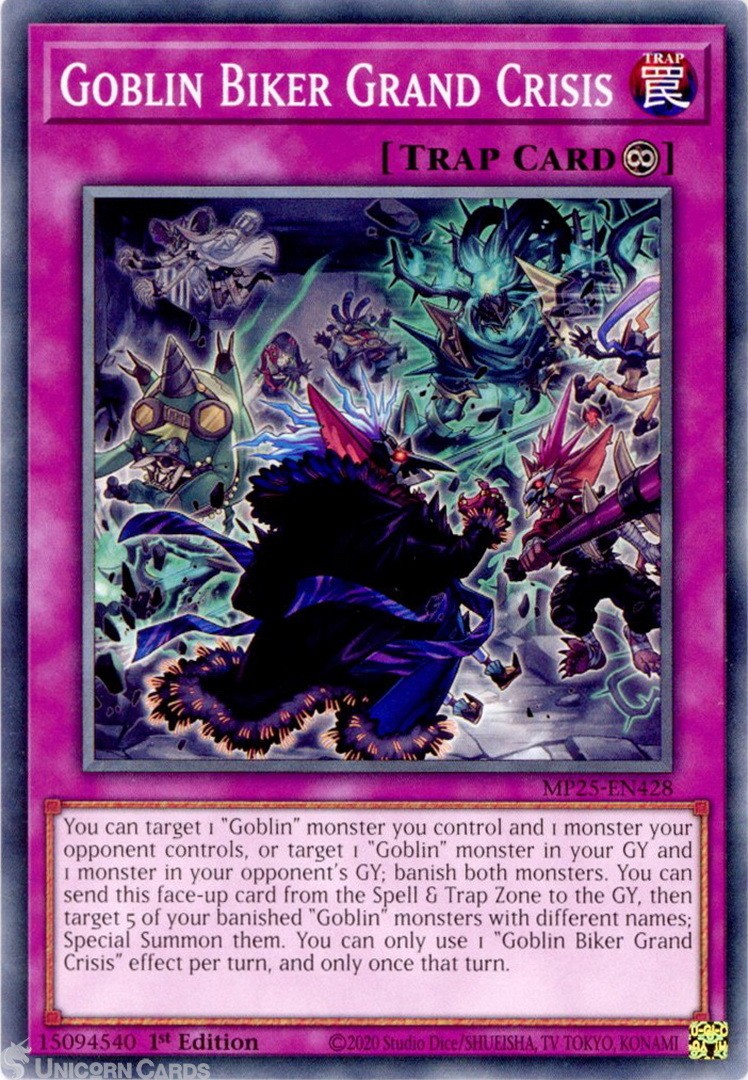 MP25-EN428 Goblin Biker Grand Crisis : Common 1st Edition Mint YuGiOh Card