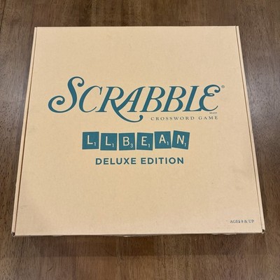 NEW Sealed L.L. Bean Deluxe Edition Scrabble Board Game Wood Lazy Susan