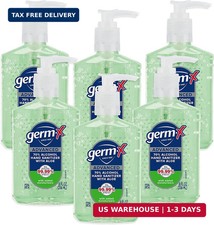 Germ-X Advanced Hand Sanitizer with Aloe and Vitamin E, 8 Fl Oz Pack of 6 , Les