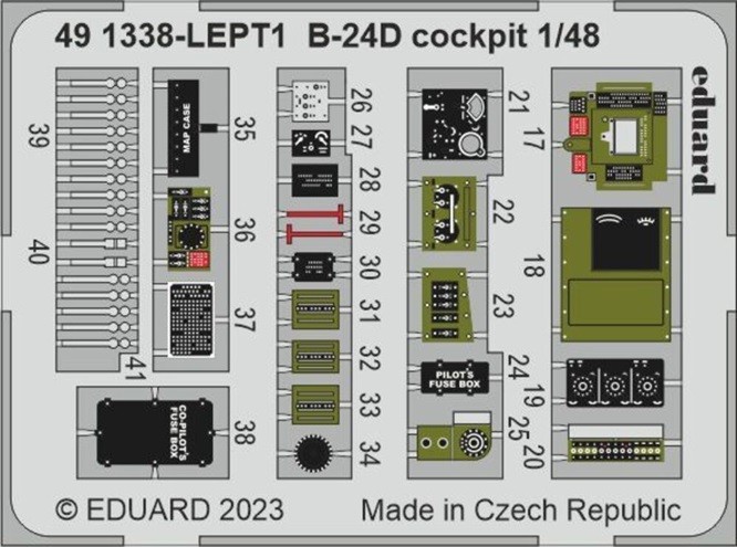 Eduard Accessories 491338 - 1:48 B-24D Cockpit 1/48 Revell - New