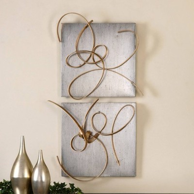 Uttermost Harmony 24'' Wide 2-Piece Metal Wall Decor Set