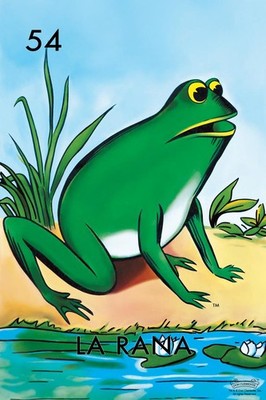 54 La Rana Frog Loteria Card Mexican Bingo Lottery Laminated Poster 24x36
