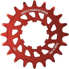 Wheels Mfg SOLO-HG 20T Singlespeed Cog for HG Hubs - Red, Chain Retention, Wide