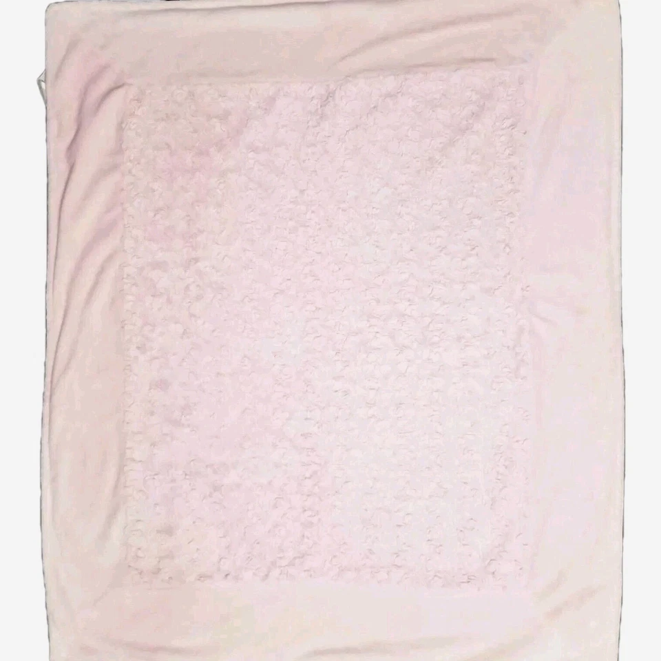 Детское одеяло Somersault розовое плюшевое с завитками пушистое широкая атласная отделка 28x35 - Изображение 2 из 4