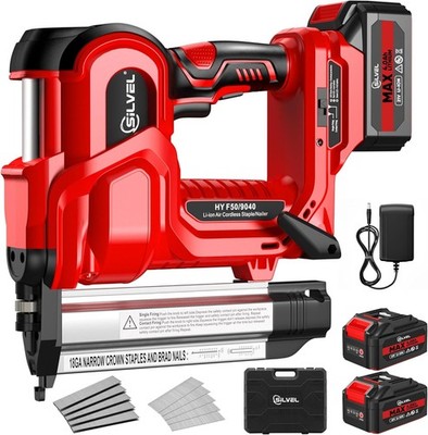 SILVEL 2 Inch Cordless Brad Nailer 21V 2x4.0Ah Battery