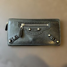 BALENCIAGA Long Wallet Black Limited Edition VHTF Designer Collection Popular Pr