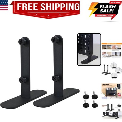 Tabletop Mounting Bracket, 2 Pcs Standing Table Clamps, Metal, Black