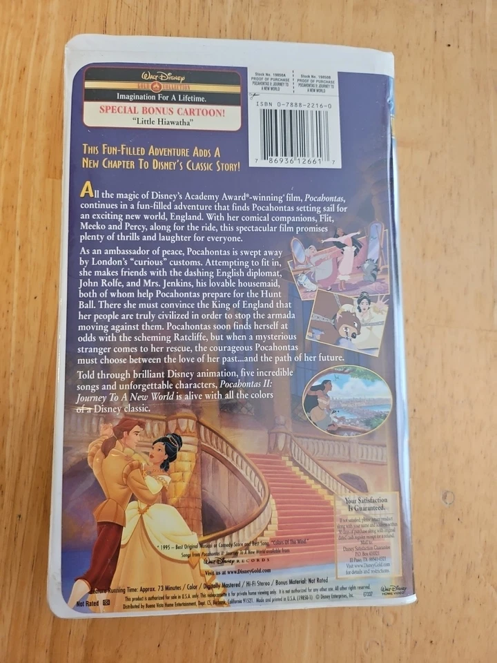 Pocahontas II: Journey To A New World (VHS, 2000, Gold Collection Edition) - Image 2 of 3