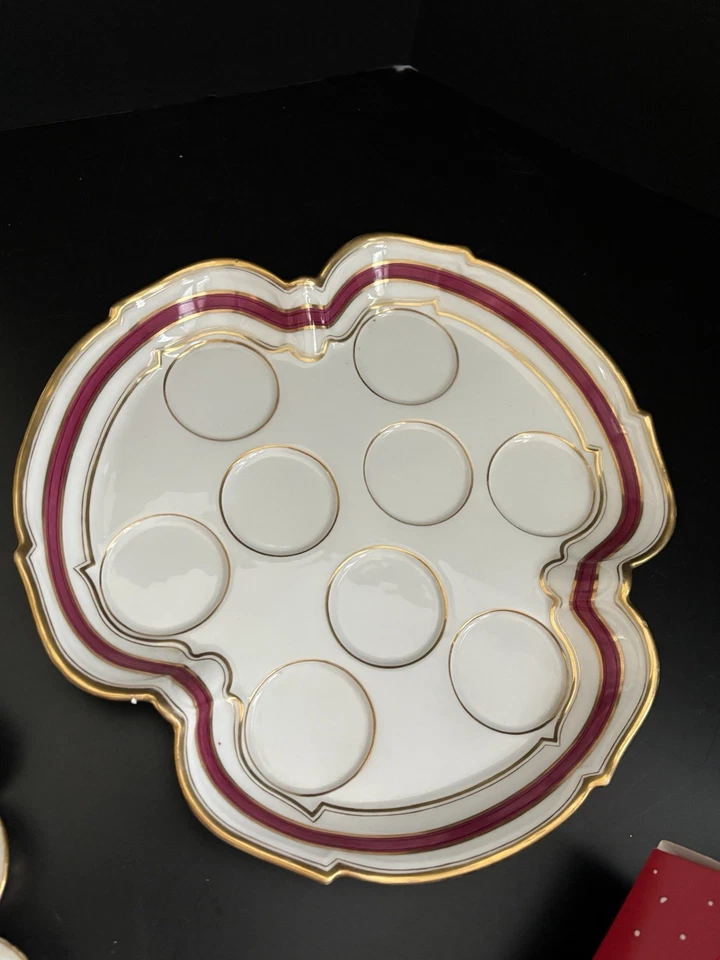 Antique Pot De Creme French Paris Porcelain Set - Image 2 of 4