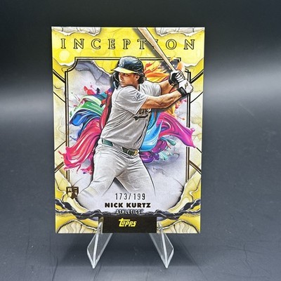 2025 Topps Inception Nick Kurtz Rookie RC #89 Yellow Parallel ~ Athletics /199