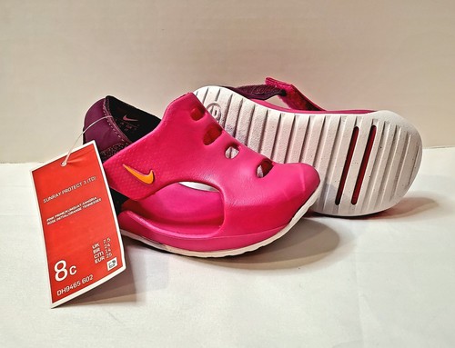 Nike Sunray Protect 3 (TD) Toddler SIZE 8 C Sandals Pink Prime-Sangria-White