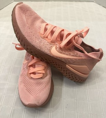 Nike Epic React Flyknit 2 Running Shoes Tennis Shoes Rust Pink Tint 7.5 EU 38.5