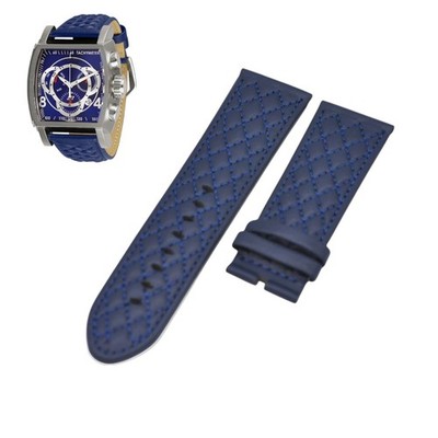 S1 Rally 27921 26mm Blue Leather Watch Strap For Invicta