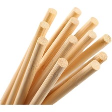 High-Quality Bamboo Dowel Rods - 25PCS Assortment for Crafting & STEM Activities