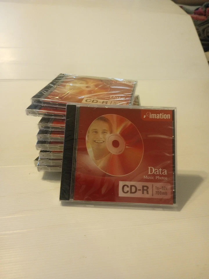 CD-R Pack Imation Storage Media 700MB 52X 80 Min  Jewel Case  #17331 NEW 10 PC. - Image 2 of 4