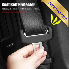Black 2 Pcs Universal Silicone Car Seat Belt Buckle Covers Clip Anti-scratch Pro