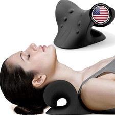 Portable Cervical Traction Pillow for Neck Pain Relief - Ergonomic Wave Design