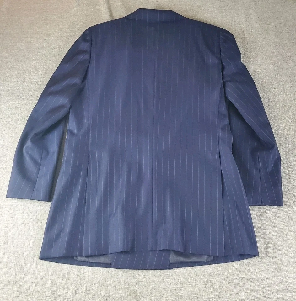 Blazer Suitsupply La Spalla Para Hombres 34 S Azul VBC Lana Doble Pecho Pico Solapa Foto 4 de 4