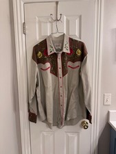 Rockmount Ranch Wear snap down embroidered 100 cotton western shirt size XXL