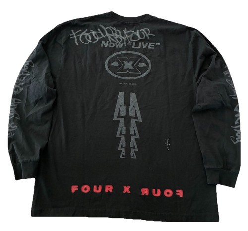 Camicia Travis Scott manica lunga XL nera 4x4 Fix Your Energy NUOVA *stampa mancante prezzo ebay