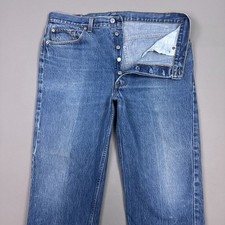 Vintage Levis 501 Jeans Mens 36x32 Blue 90s Made USA Button Fly Pants Tag38x34 