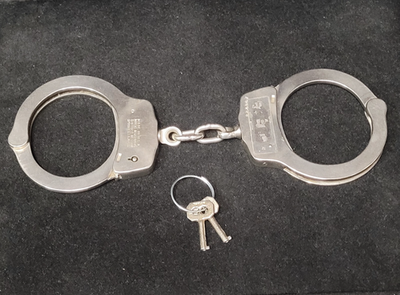 Vintage 1970's Smith & Wesson Handcuffs + Keys Riverside County CA