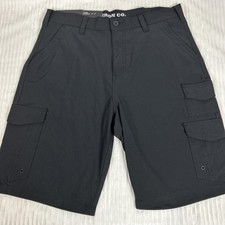 Iron Co. Men s Performance Stretch Hybrid Cargo Short Black Size 34 NEW