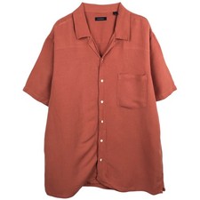 Used CLUB ROOM short-sleeved open-collar linen x rayon box shirt men's size ...